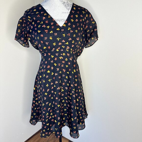 Button-Front Swing Dress - Picture 1 of 5